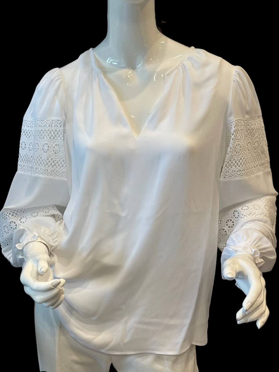 Puff Sleeve Top with Lace