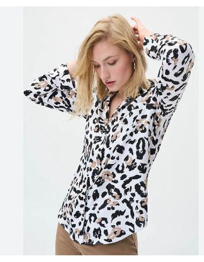 Animal Print Blouse - Southern Muse Boutique