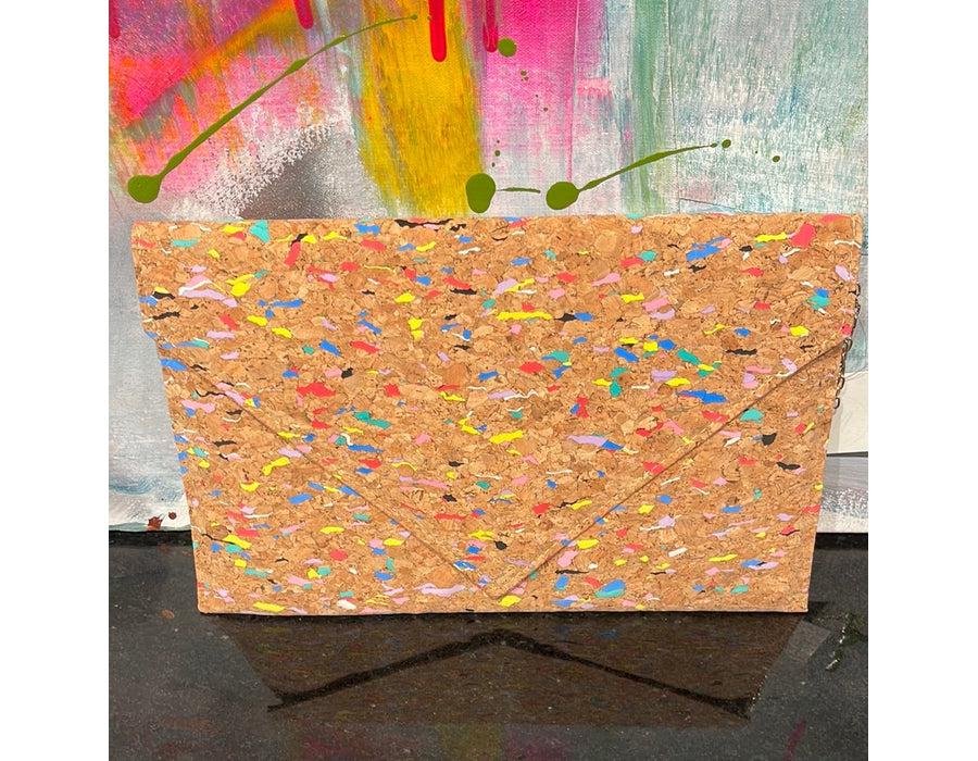 Cork Painted Clutch - Southern Muse Boutique