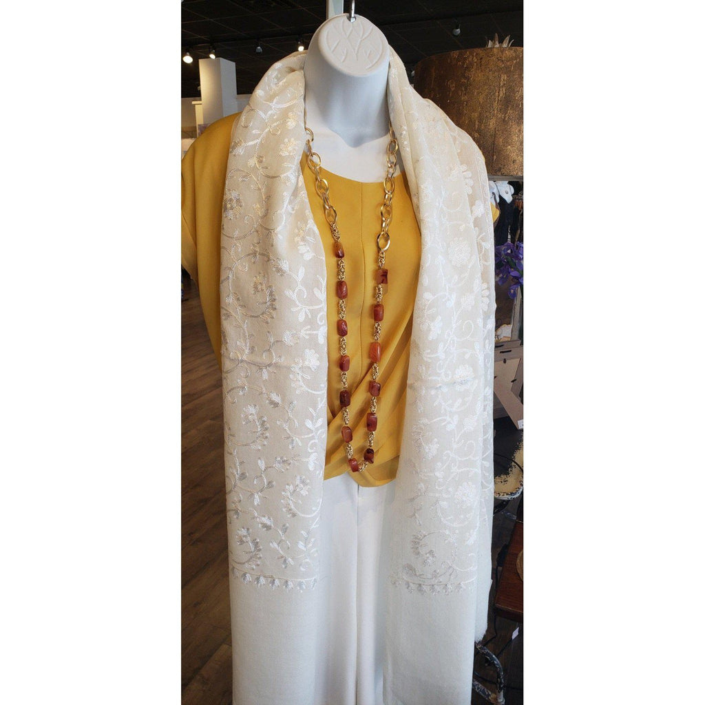 Floral Embroidery Pashmina - Southern Muse Boutique