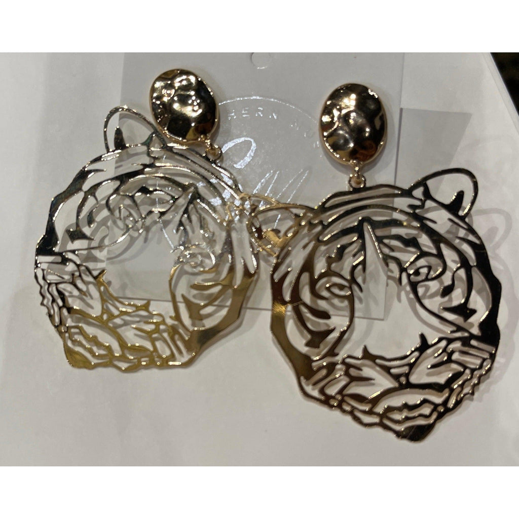 Gold Cut Out Earrings - Southern Muse Boutique