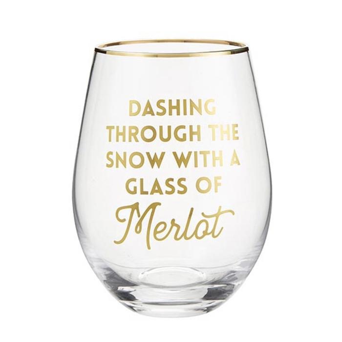 Holiday Wine Glass Merlot - Southern Muse Boutique