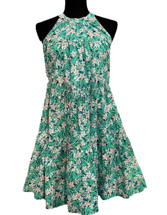 Leaf Print Dress - Southern Muse Boutique