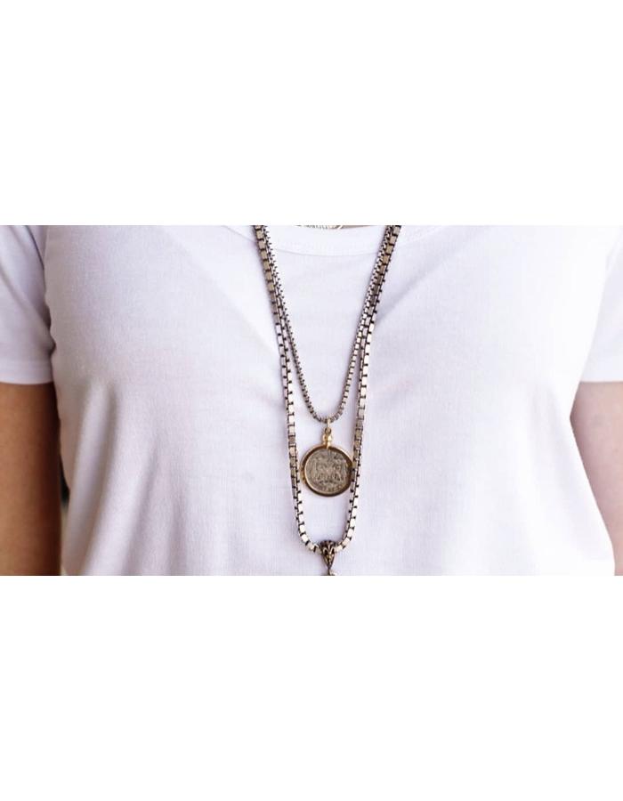 Long Box Chain with Imperial Coin - Southern Muse Boutique