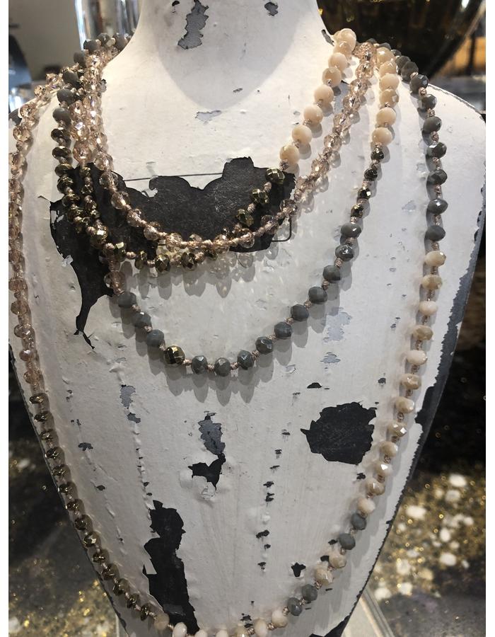 Long Small Beaded Necklace - Southern Muse Boutique