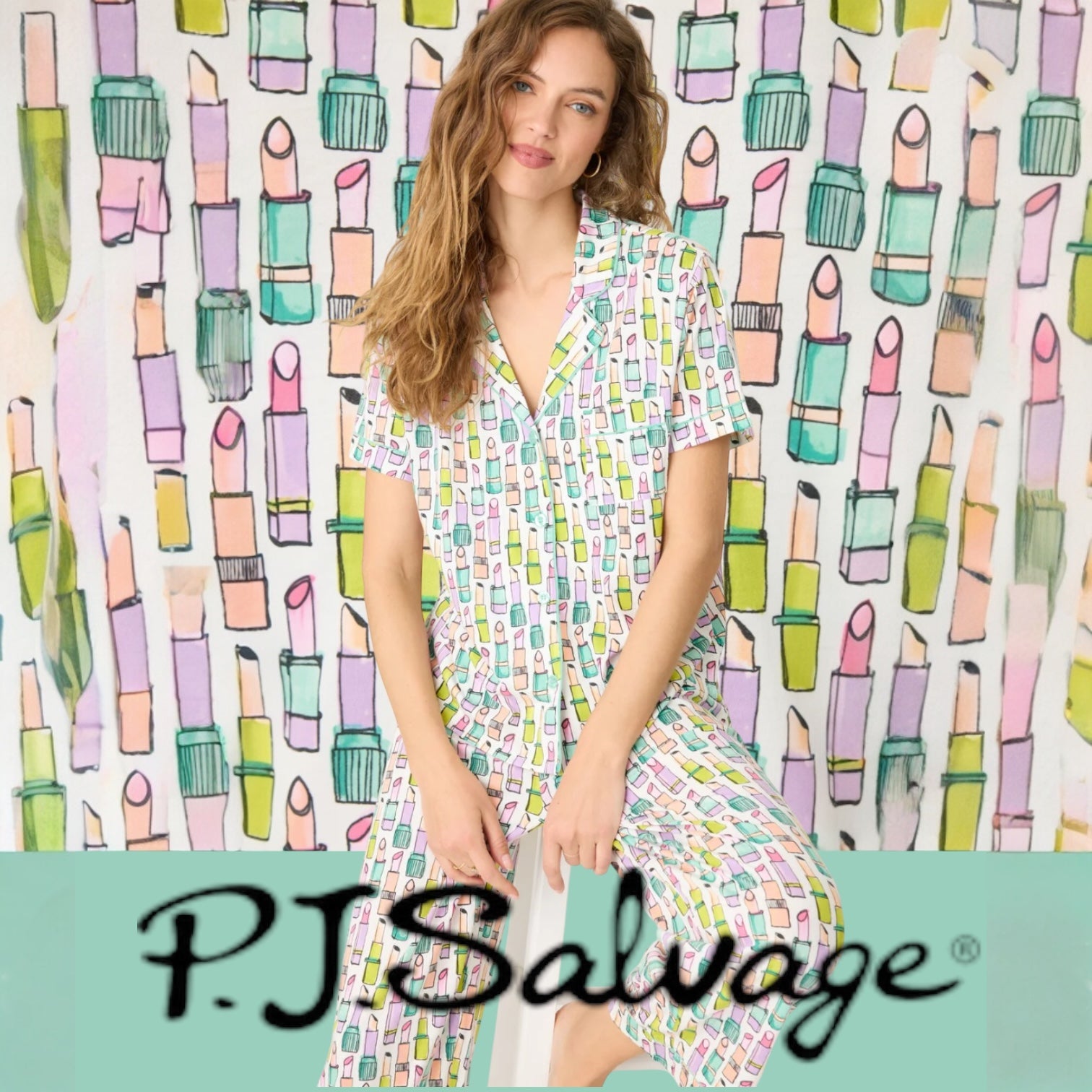 PJ Salvage Women's Sienna Sunsets Banded Pant - Tie-Dye Loungewear Joggers