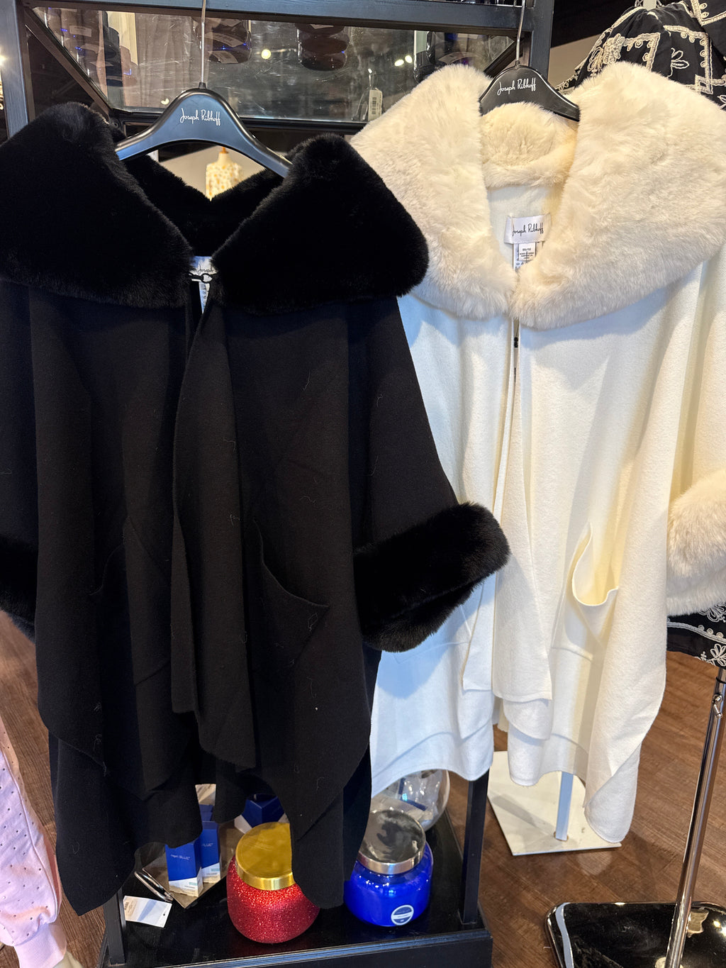 Wrap Cover Up With Faux Fur Collar