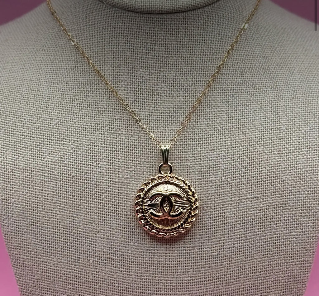 14K Gold Filled CC Necklace