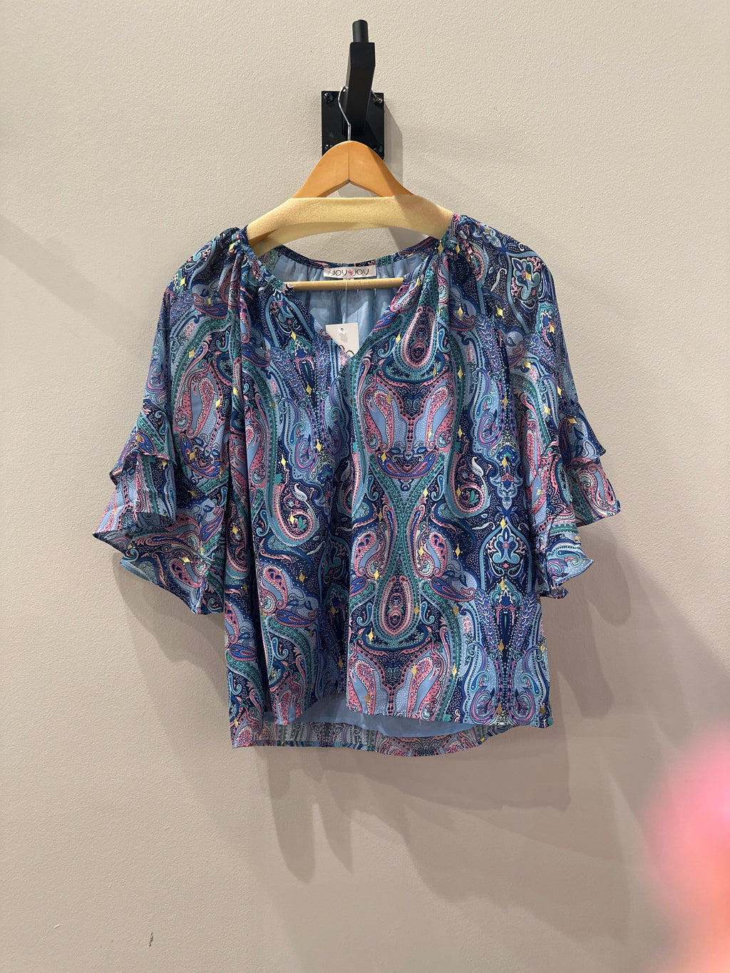 Paisley Flair Sleeve Top