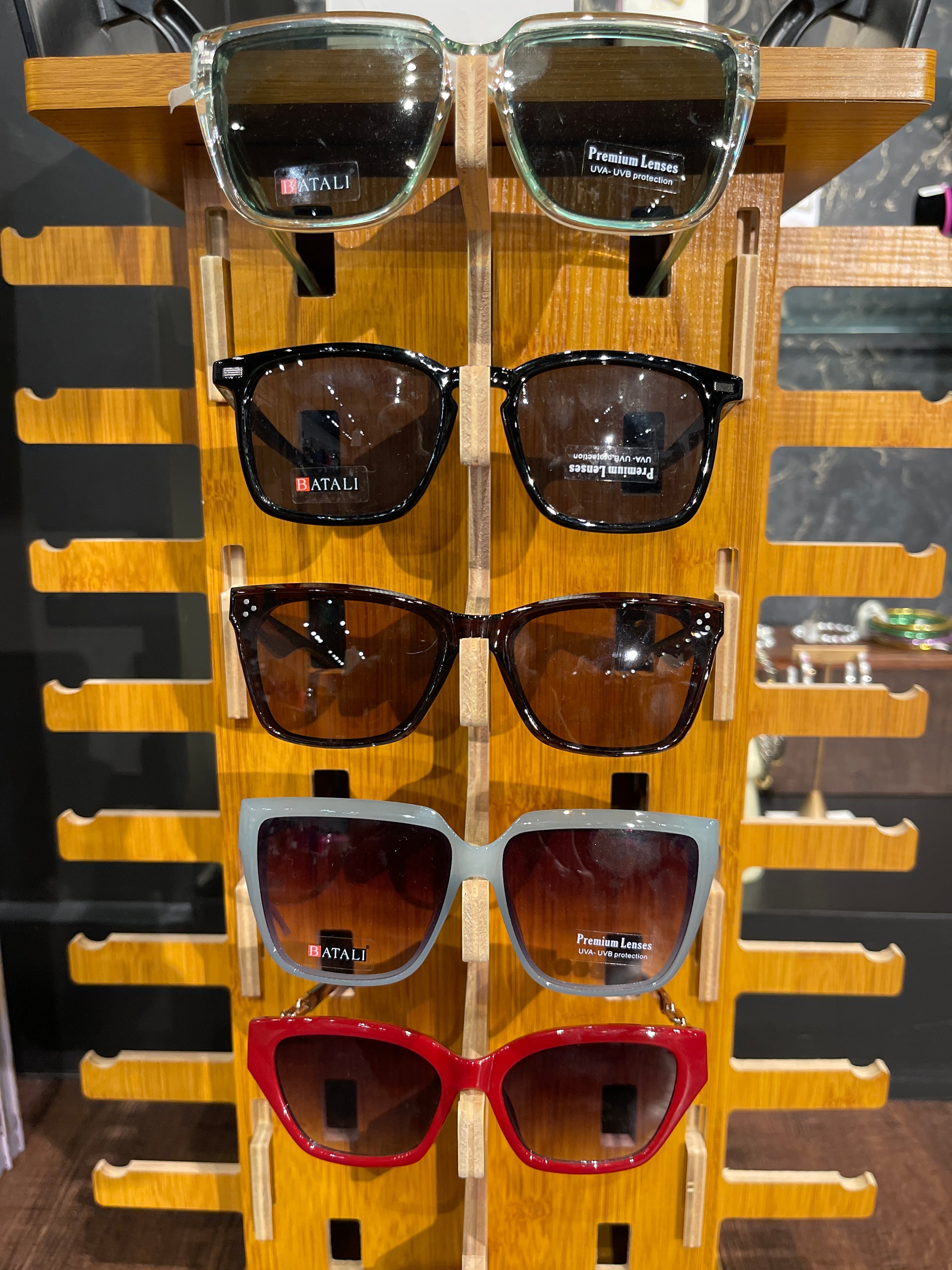 Batali Sunglasses dark red gold and white big face decorative scroll Italy Randolph x Shelby - Aviator II - Bright Chrome & Redline  main image 2