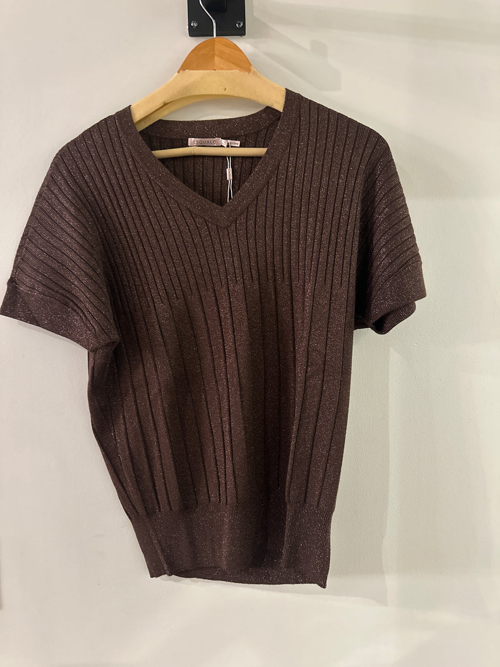 Short Sleeve Lurex Sweater