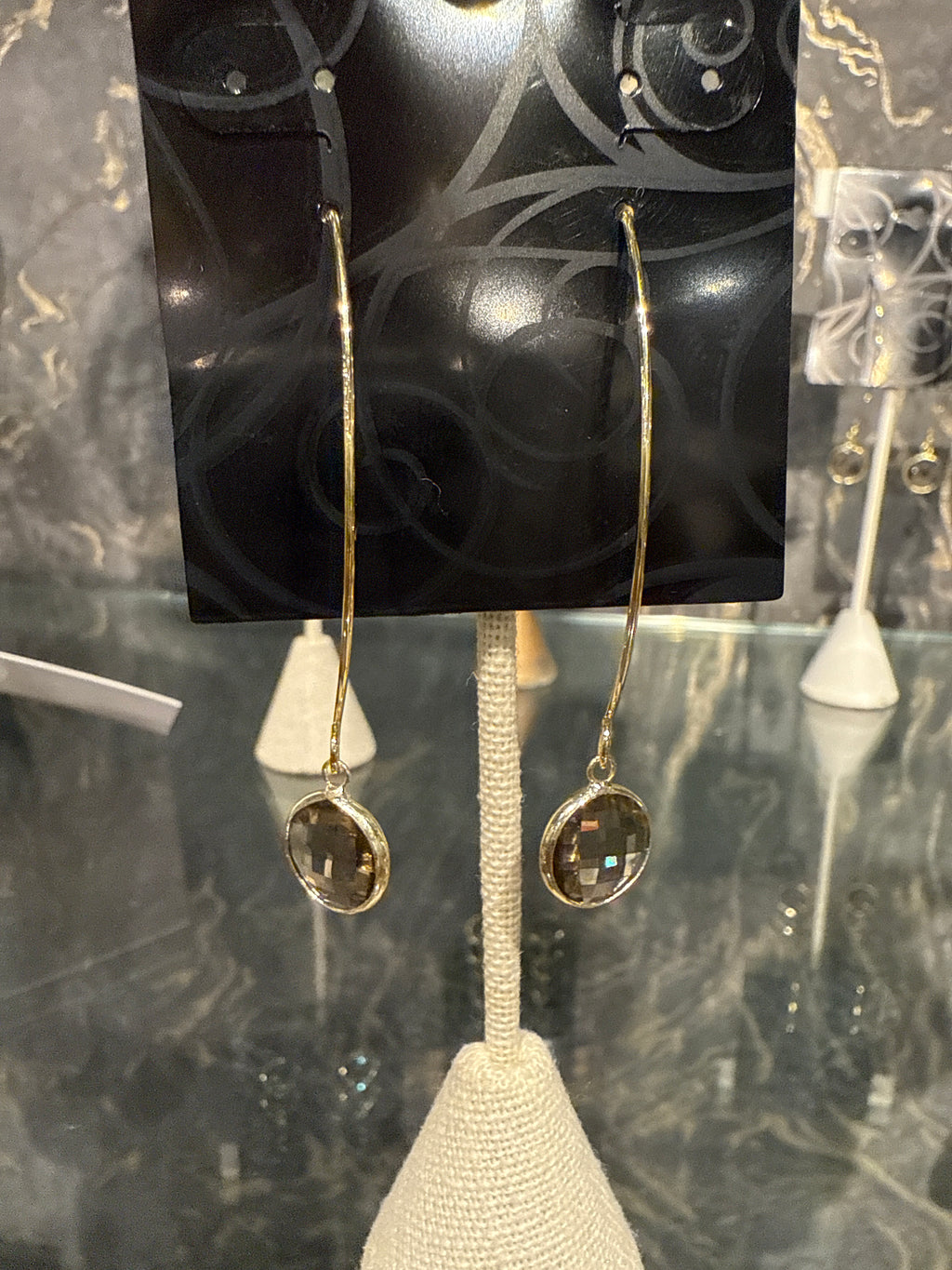 Smokey Crystal Earring