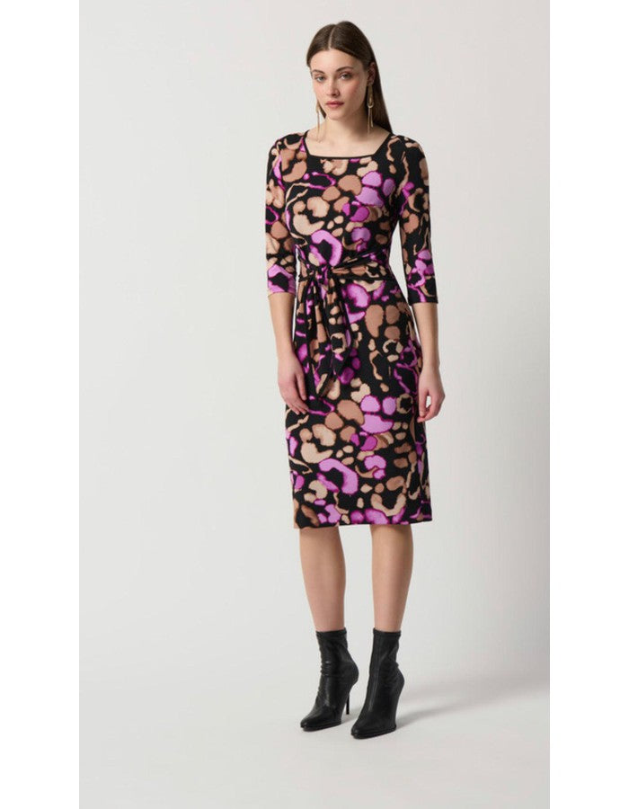 Black/Multi Animal Print Dress - Southern Muse Boutique
