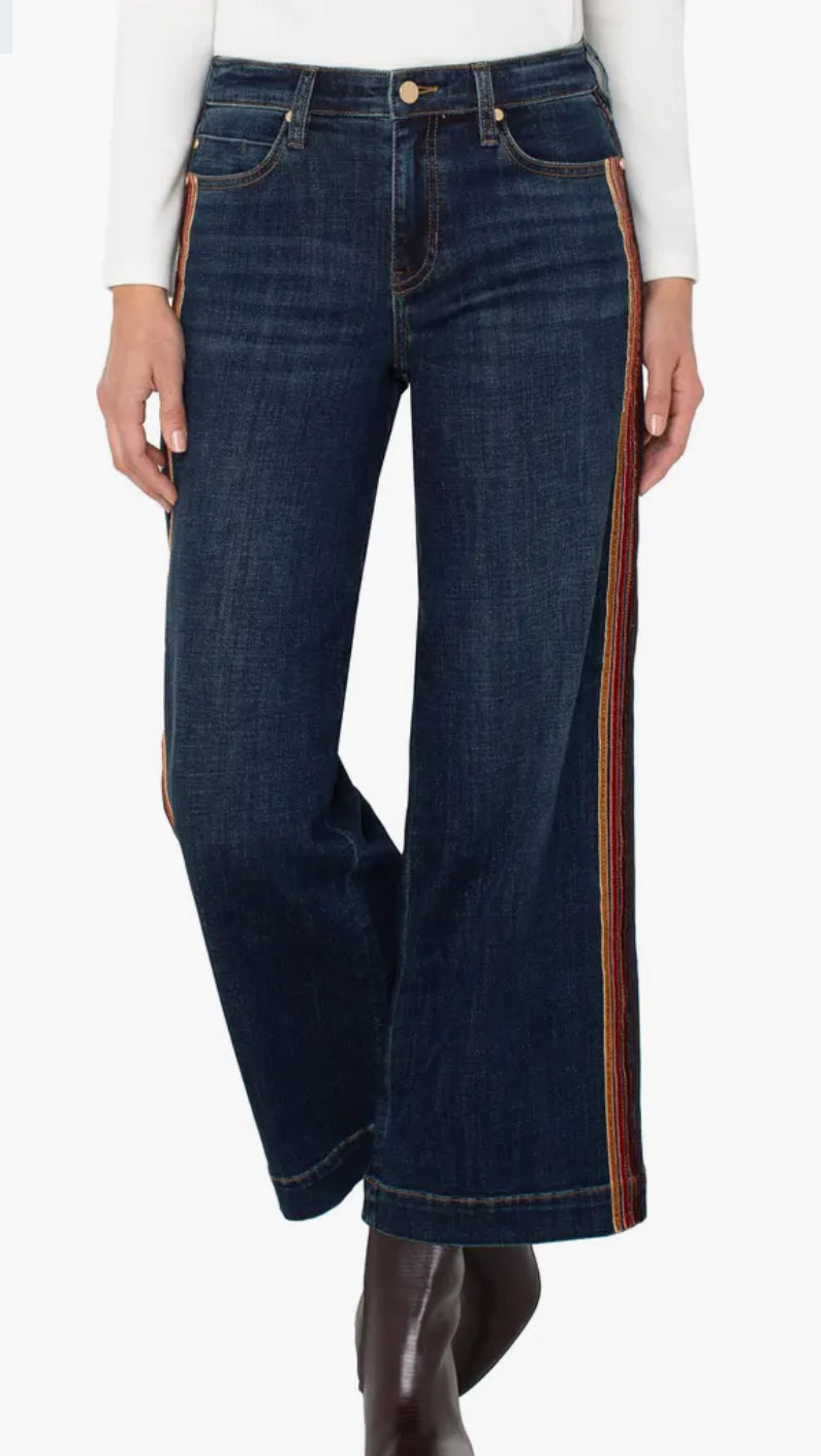 Stride Wide Leg W/ Velvet Trim