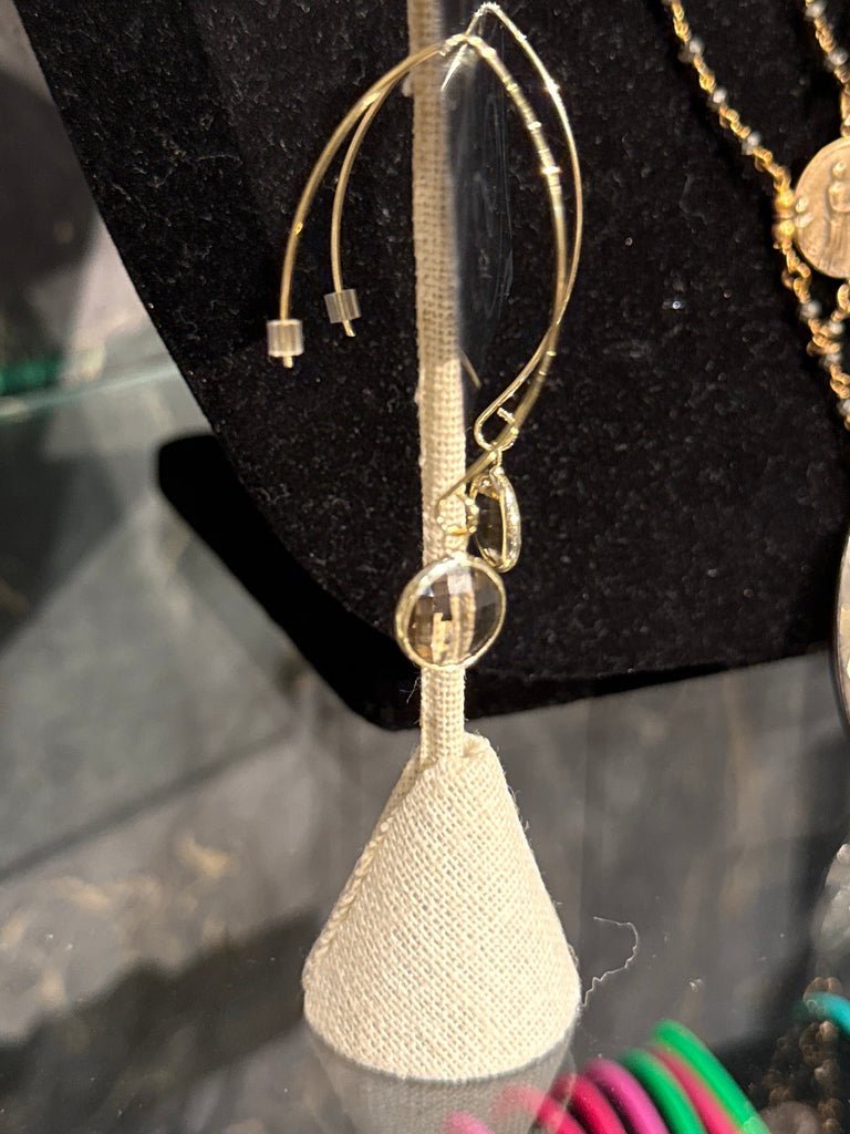 Smokey Crystal Earring