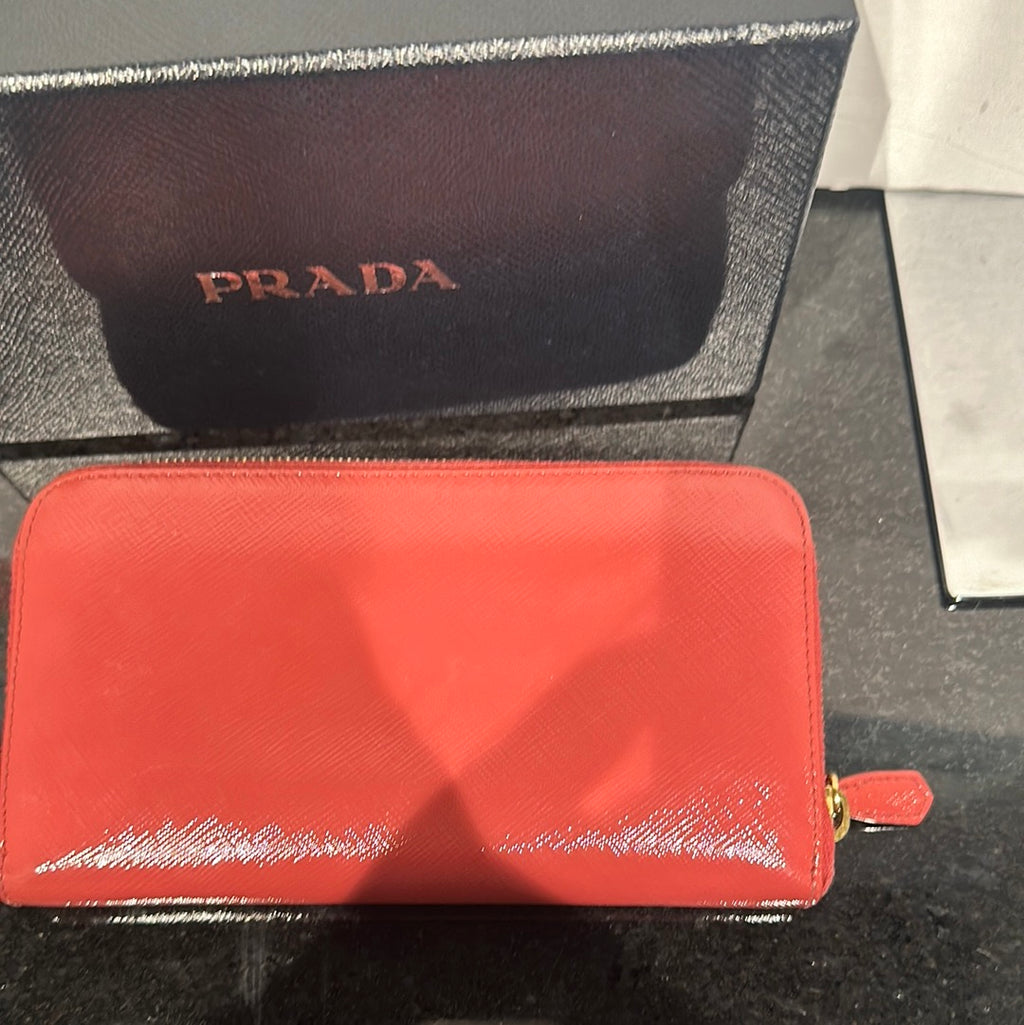 Prada Zip Wallet With Bow