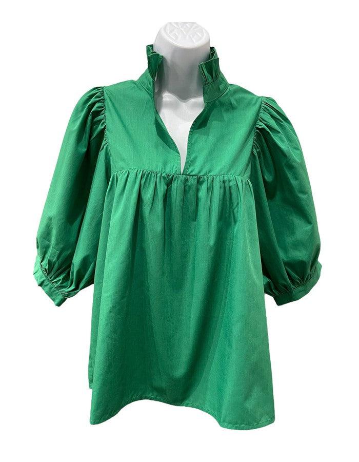 Emerald Puff Sleeve Top