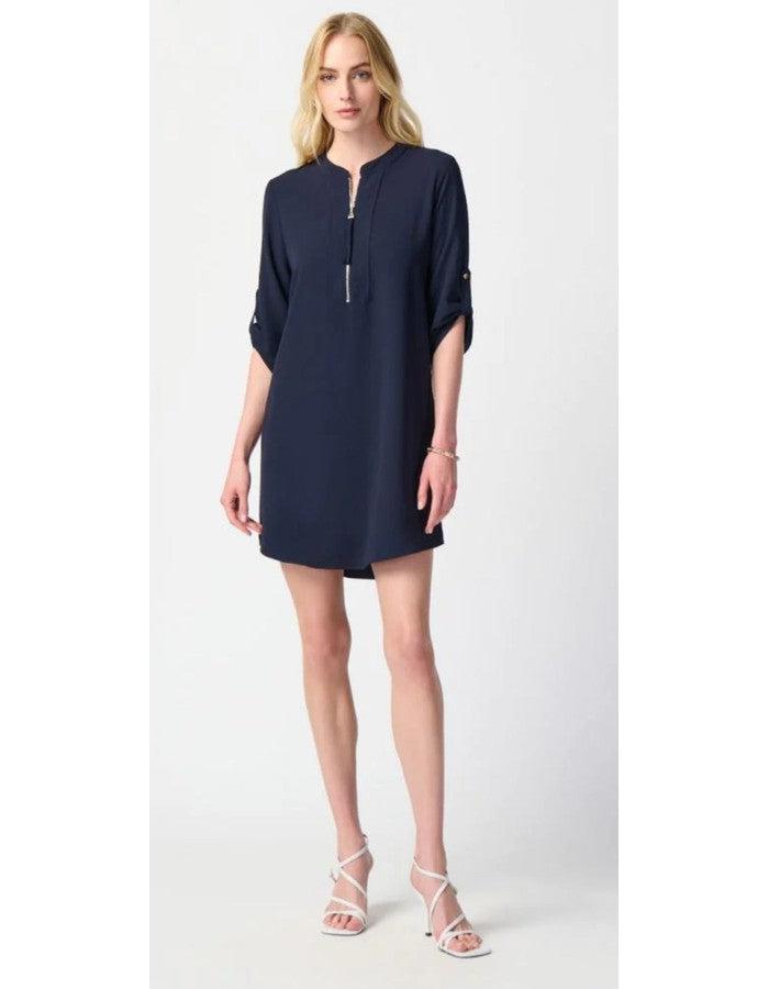 Front Zip Sheath Dress - Southern Muse Boutique