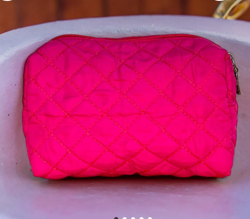 Quilted Cosmetic Pouch