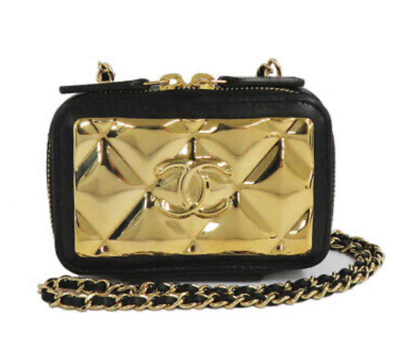 Chanel Golden Plate Mini Vanity Case