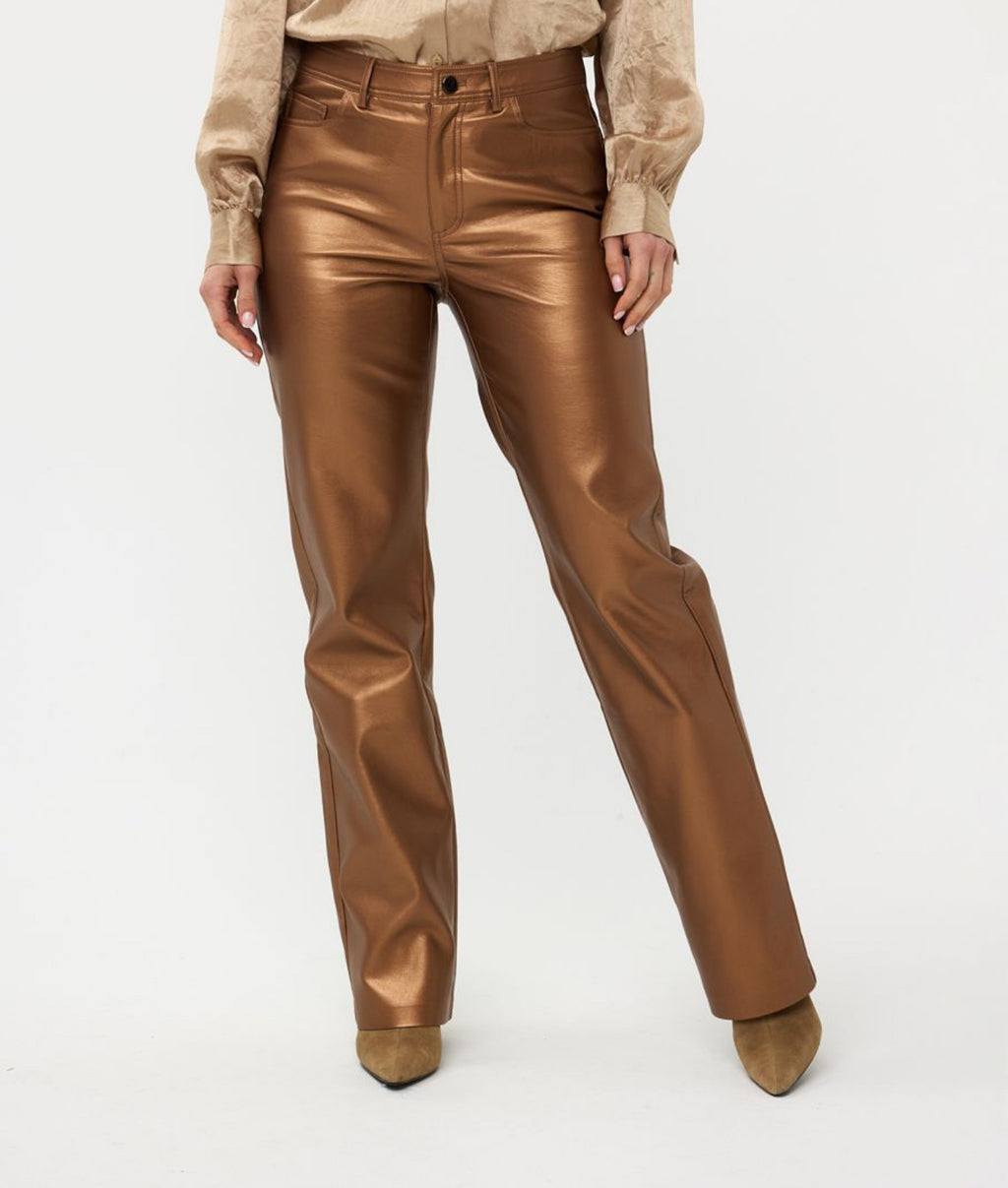 Bronze Vegan Leather Pant