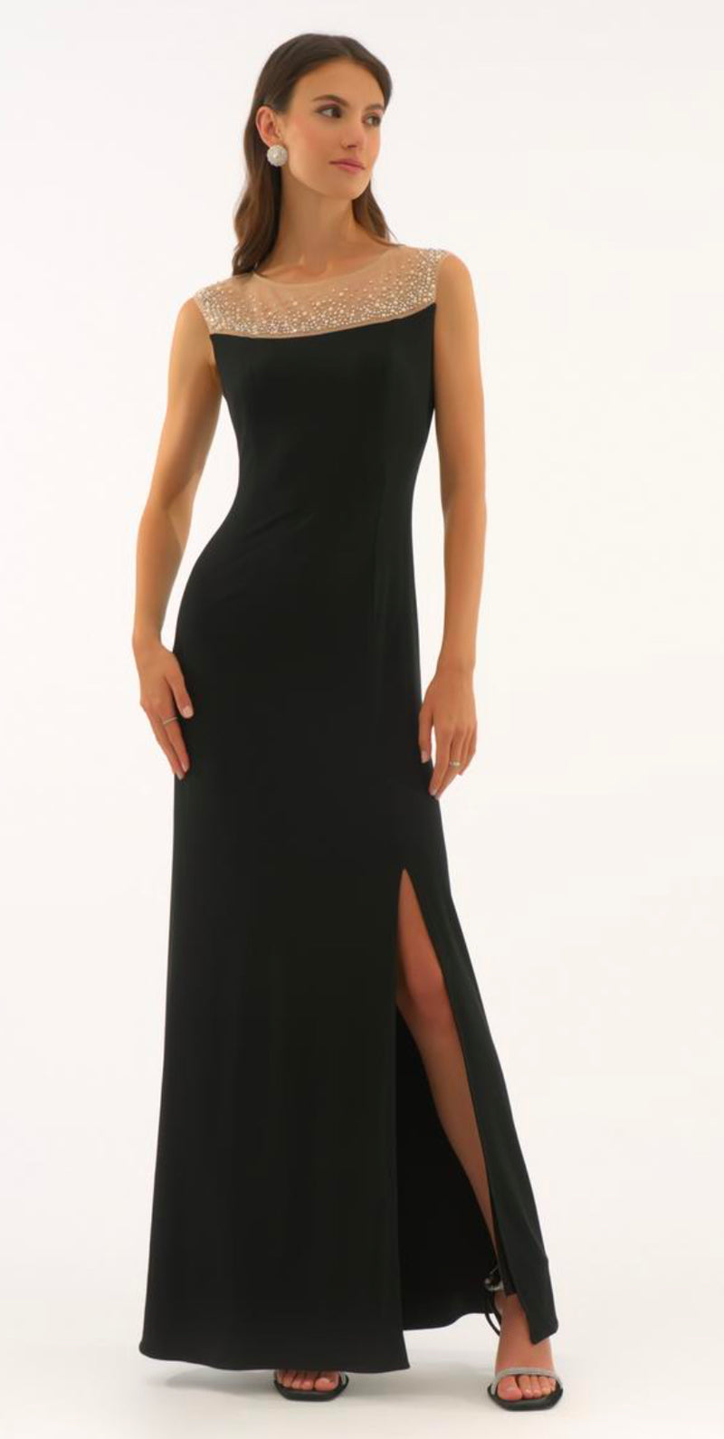 Maxi Sheath Dress With Jewels