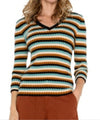 Striped V Sweater