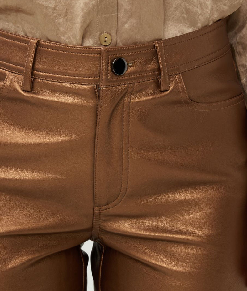 Bronze Vegan Leather Pant