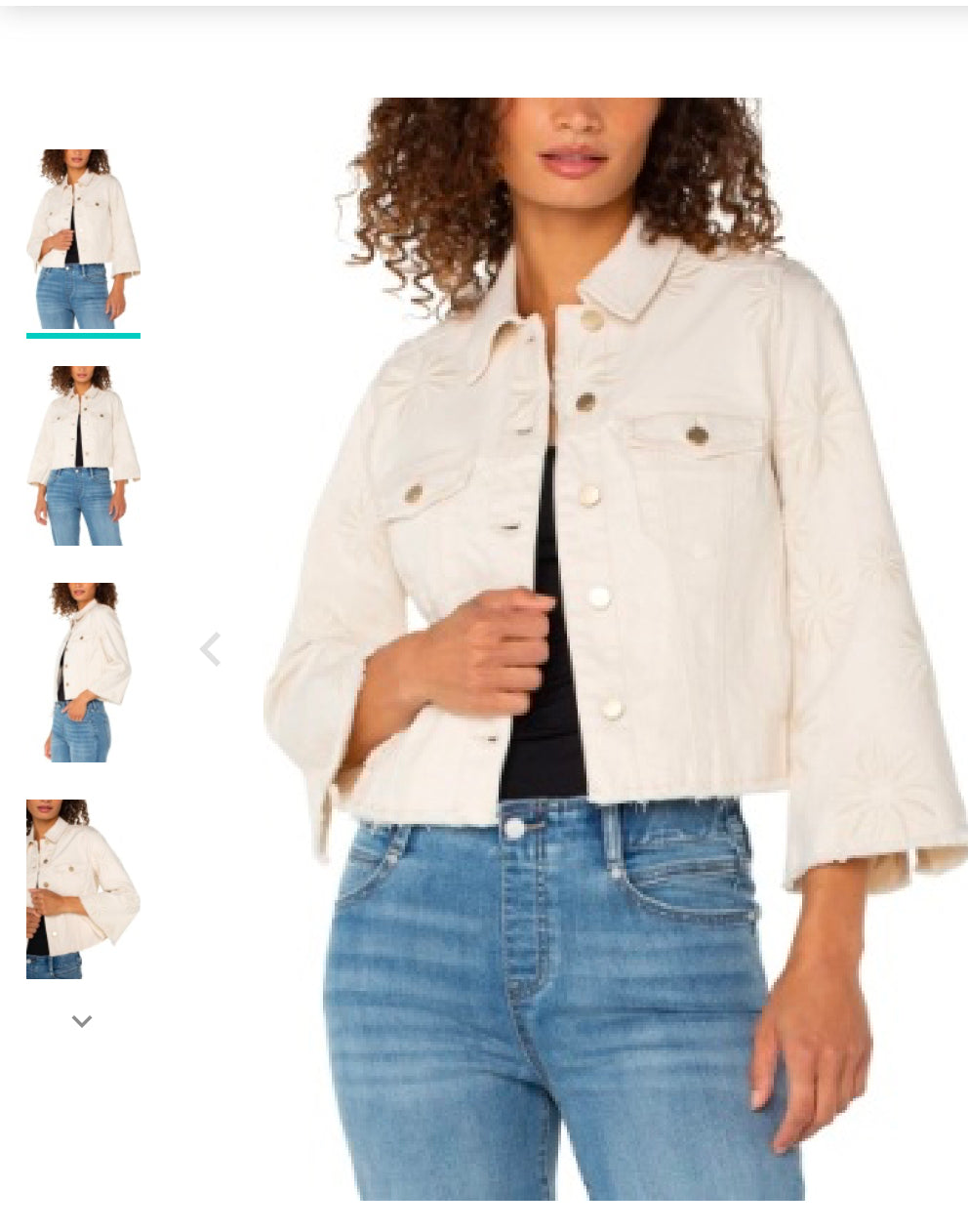 Jacket W Frayed Hem