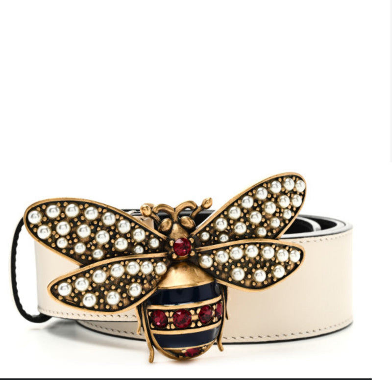 Gucci Margaret Bee Calfskin Belt
