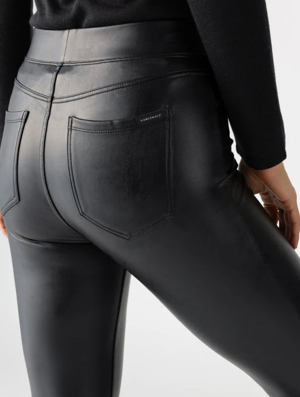 Faux Leather Runway Legging