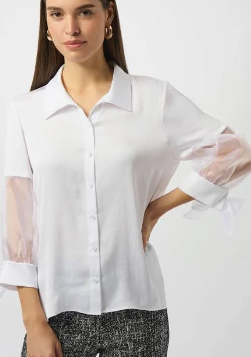 Blouse With Sheer Detailing