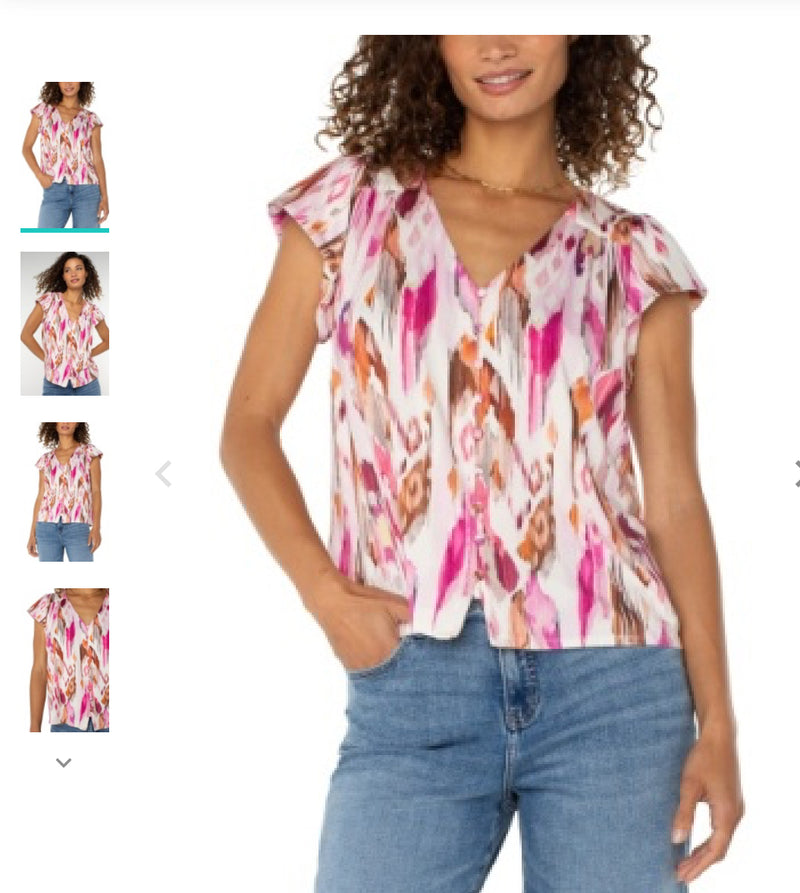 Flutter Sleeve Top