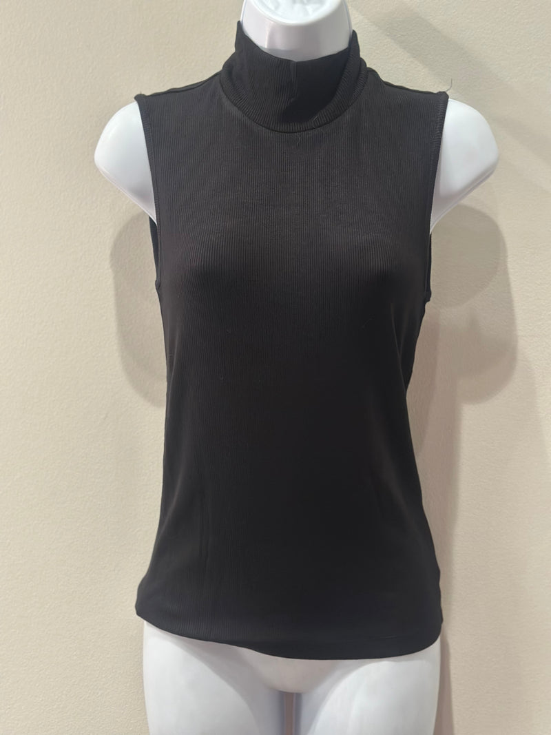 Ribbed Mock Neck Top