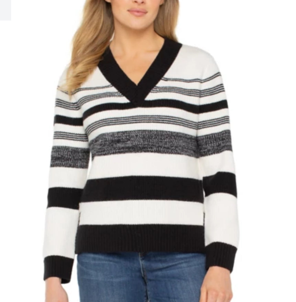 Melange Stripe Sweater