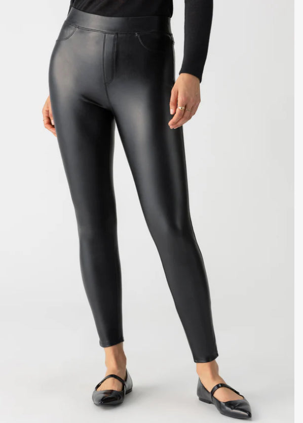 Faux Leather Runway Legging