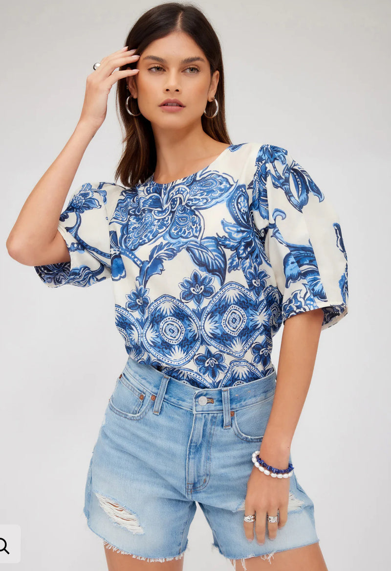 Floral Poof Blouse
