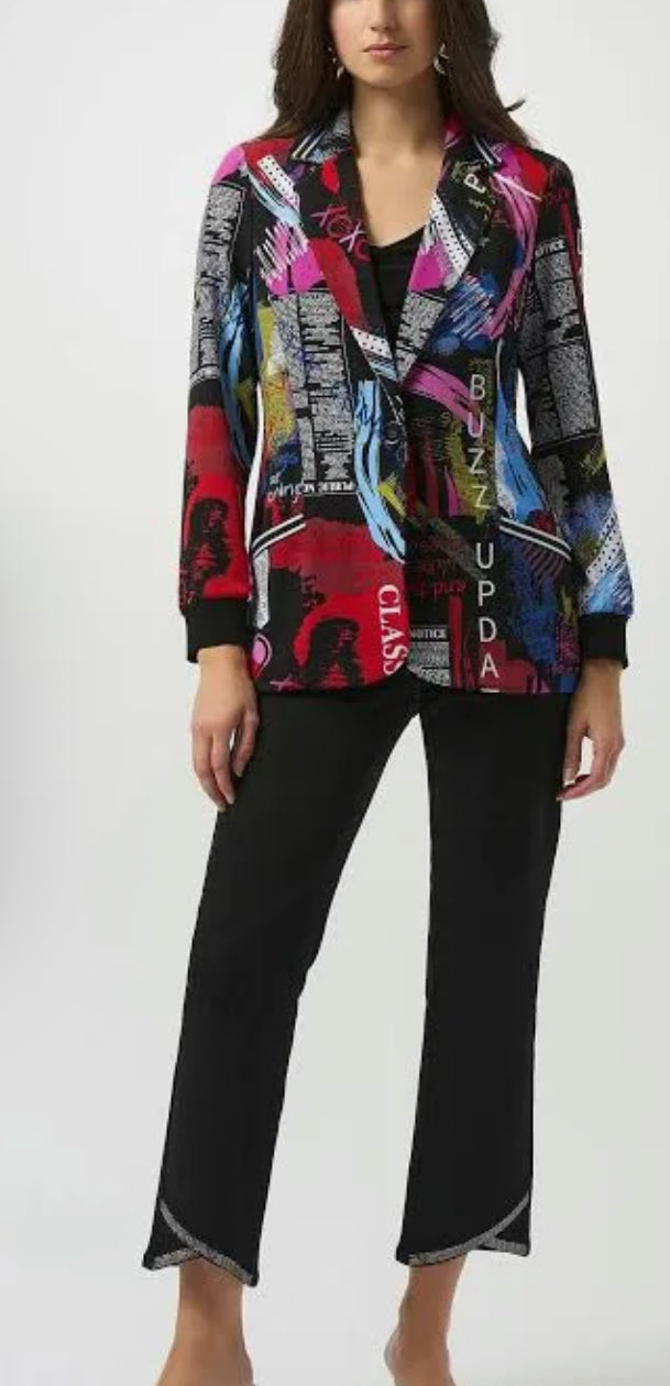 Edgy Graphic Blazer