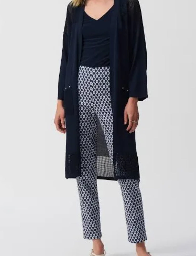 Navy Geometric Pant