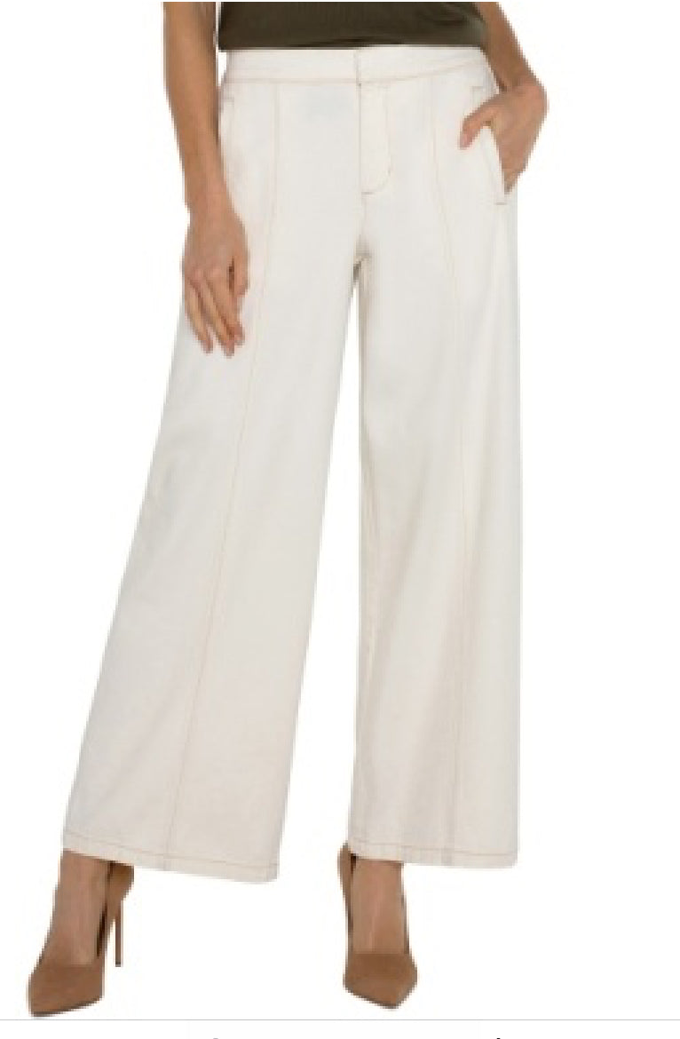 Wide Leg Elastic Back Pant