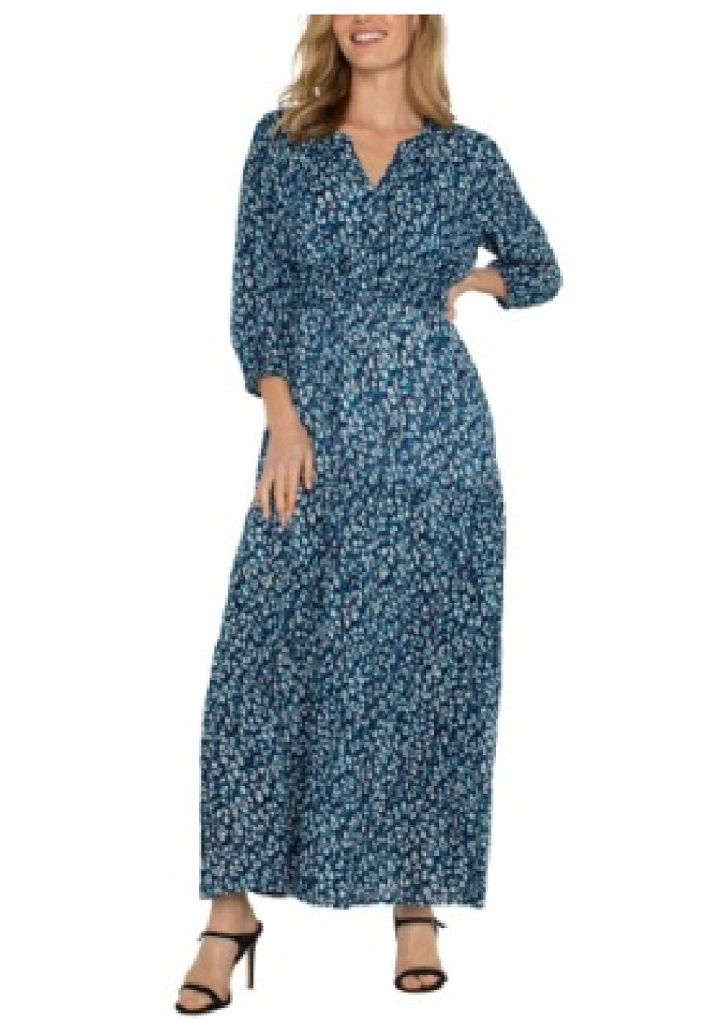 3/4 Sleeve Maxi Dress