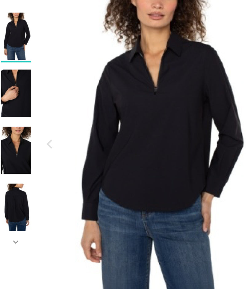 3/4 Zip Blouse