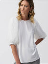 Tee With Organza Sleeve