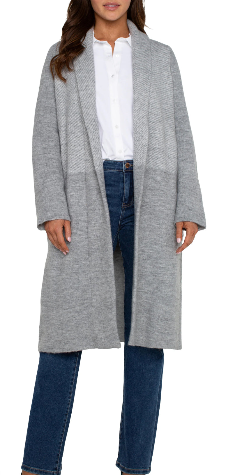 Shawl Collar Sweater Coat