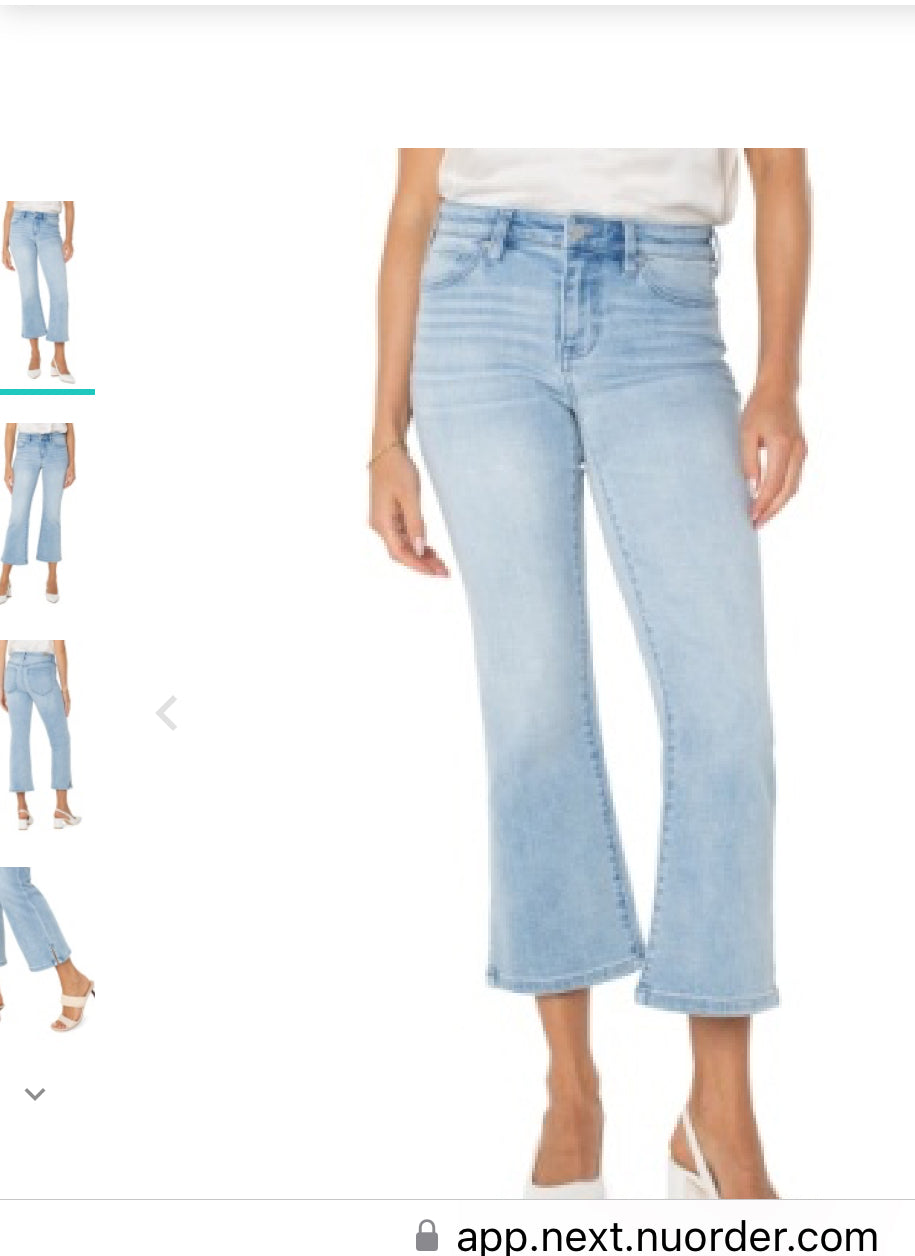 Hannah Cropped Flare w Slit Jean