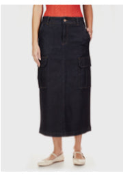 Dark Denim Cargo Skirt