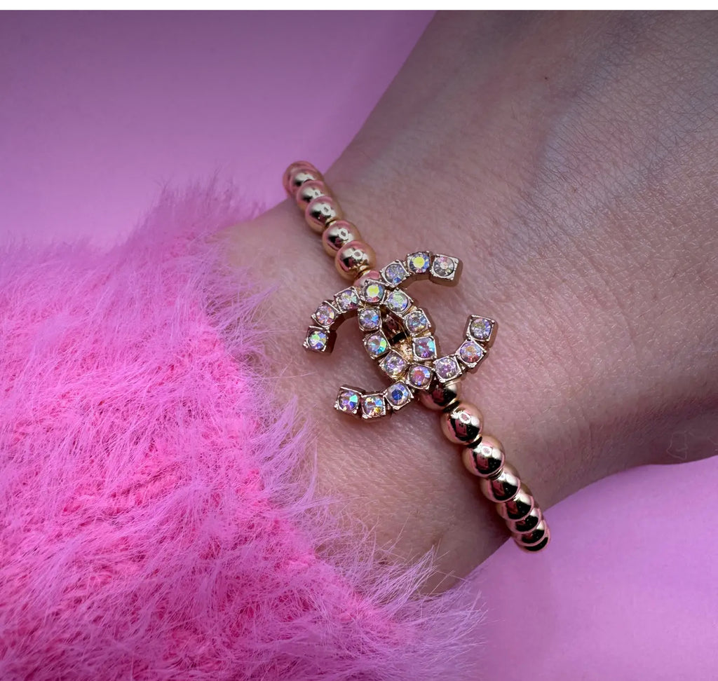5mm GF Beaded CC Bracelet