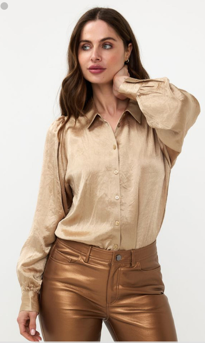 Crushed Satin Blouse