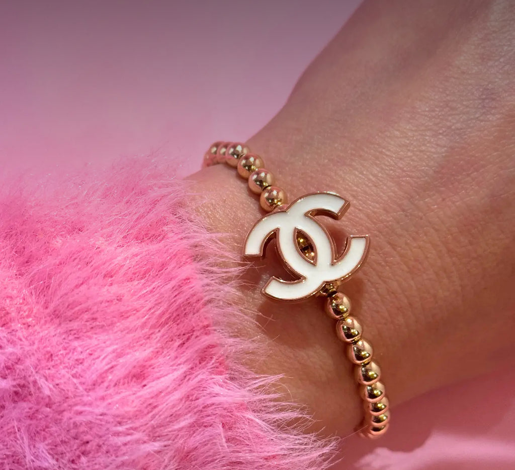 5mm 14K Beaded CC Bracelet