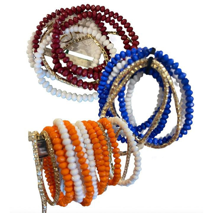 Game Day Beaded Bracelets
